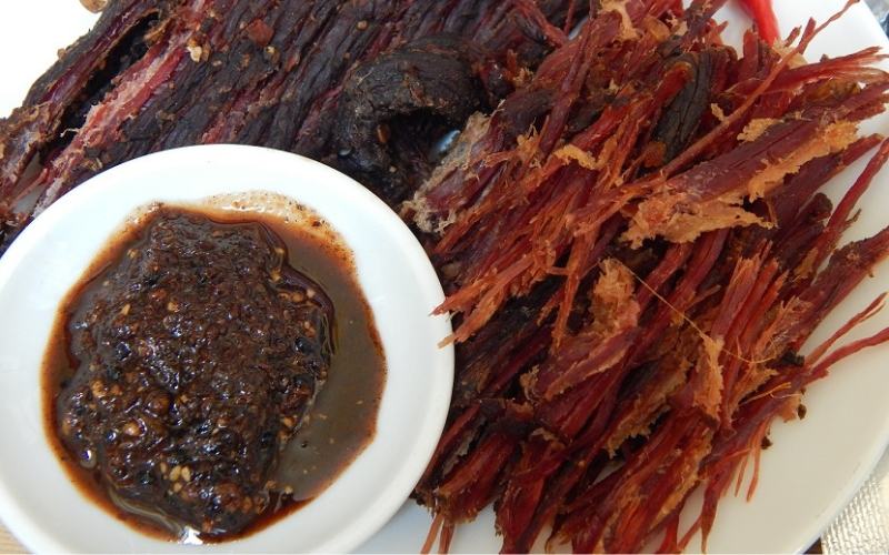 Cách Làm Chẩm Chéo Chấm Thịt Trâu Gác Bếp Ngon Chuẩn Vị