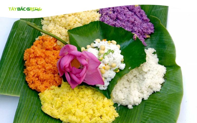 Xôi gạo nếp nương ngũ sắc