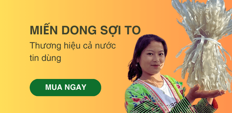 miến dong sợi to Tây Bắc, sản phẩm sạch, chất lượng cao, được nhiều người tin dùng. Hình ảnh người phụ nữ dân tộc cầm bó miến.